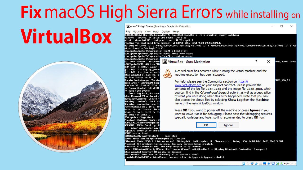 virtualbox not working for mac