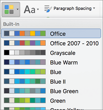changing colors in word for mac